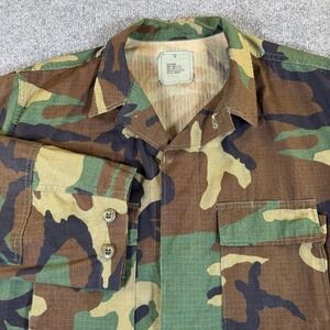 Military BDU Field Jacket Camo Ripstop Large Regular 8415-01-184-1335‎ #2969
